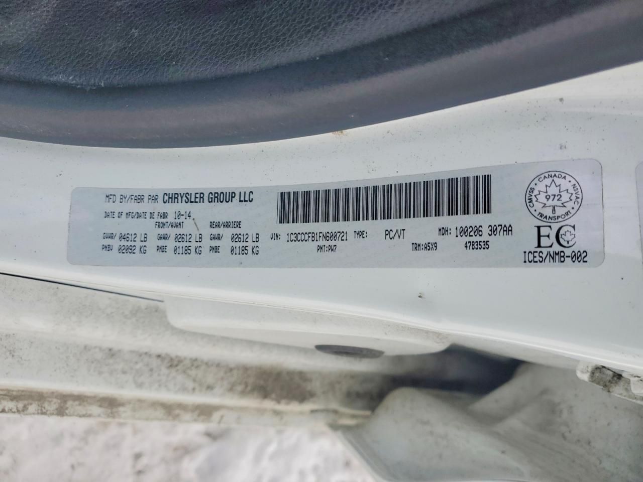 2015 Chrysler 200 lx