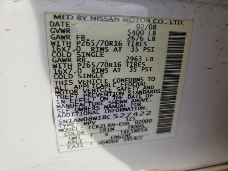 2008 Nissan Xterra off Road