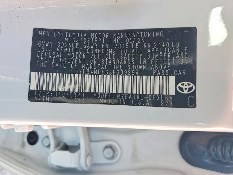 2025 Toyota Corolla le