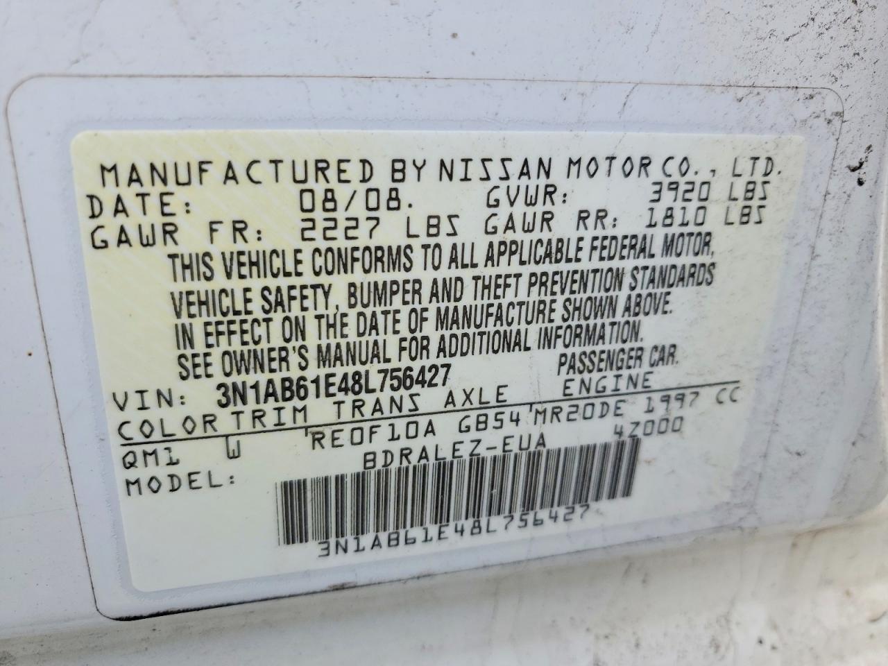 2008 Nissan Sentra 2.0