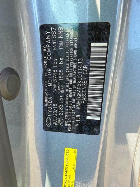 2019 Hyundai Veloster 2.0l