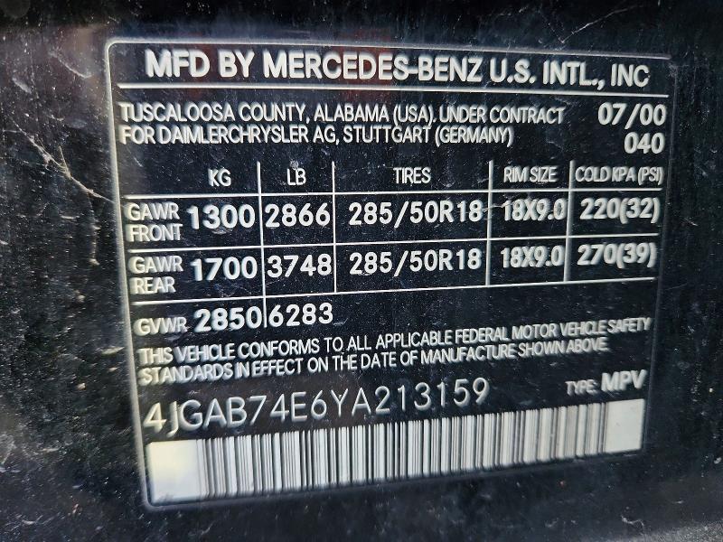 2000 Mercedes-Benz Ml 55