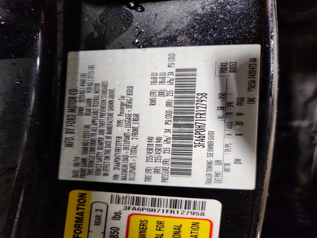 2015 Ford Fusion se