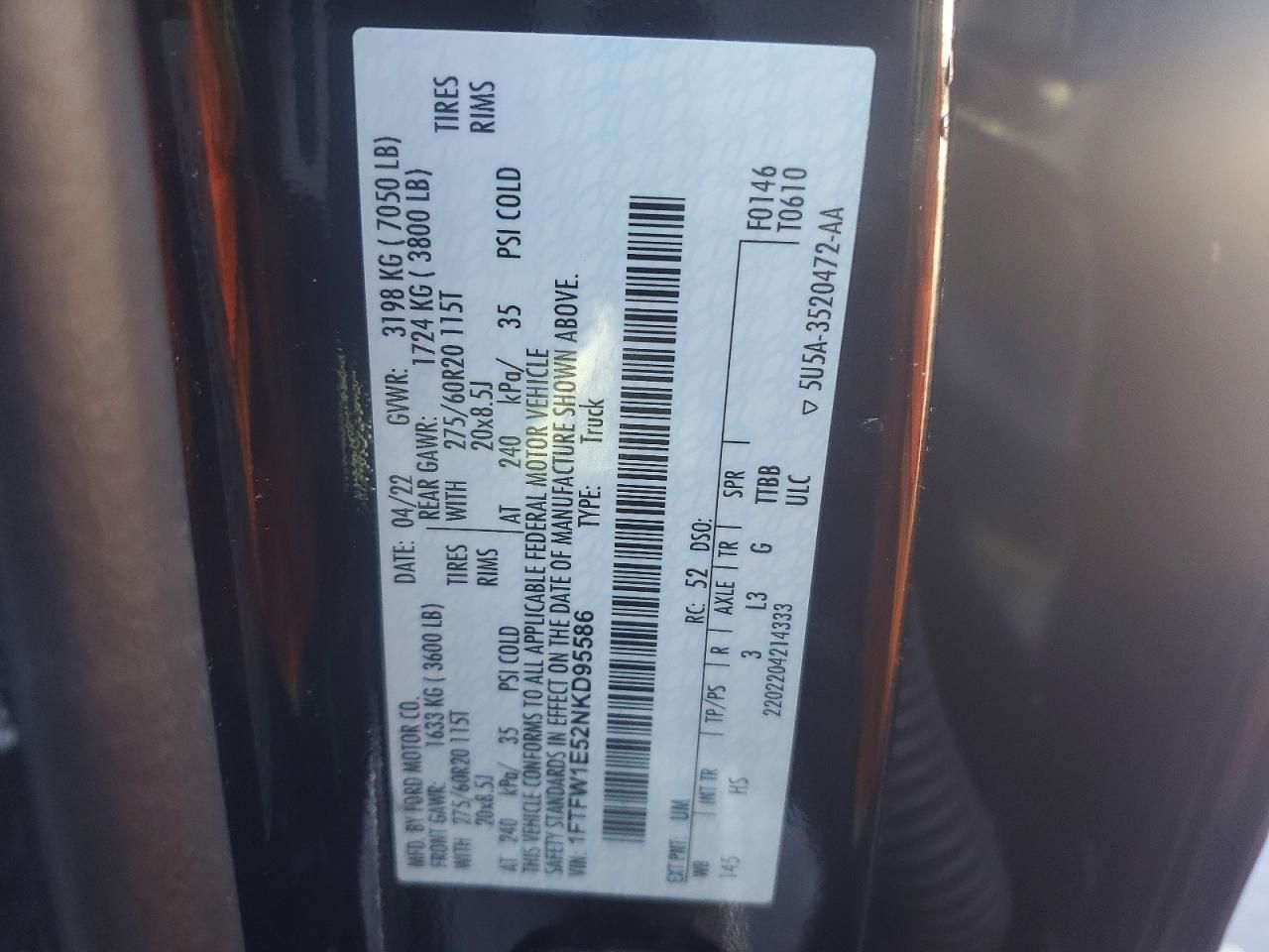 2022 Ford F150 Supercrew