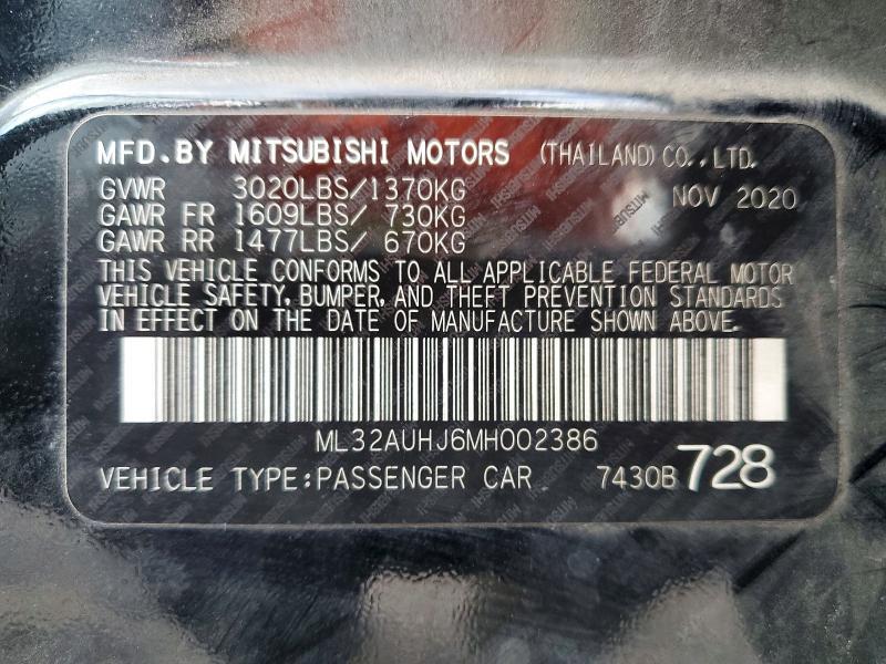 2021 Mitsubishi Mirage es
