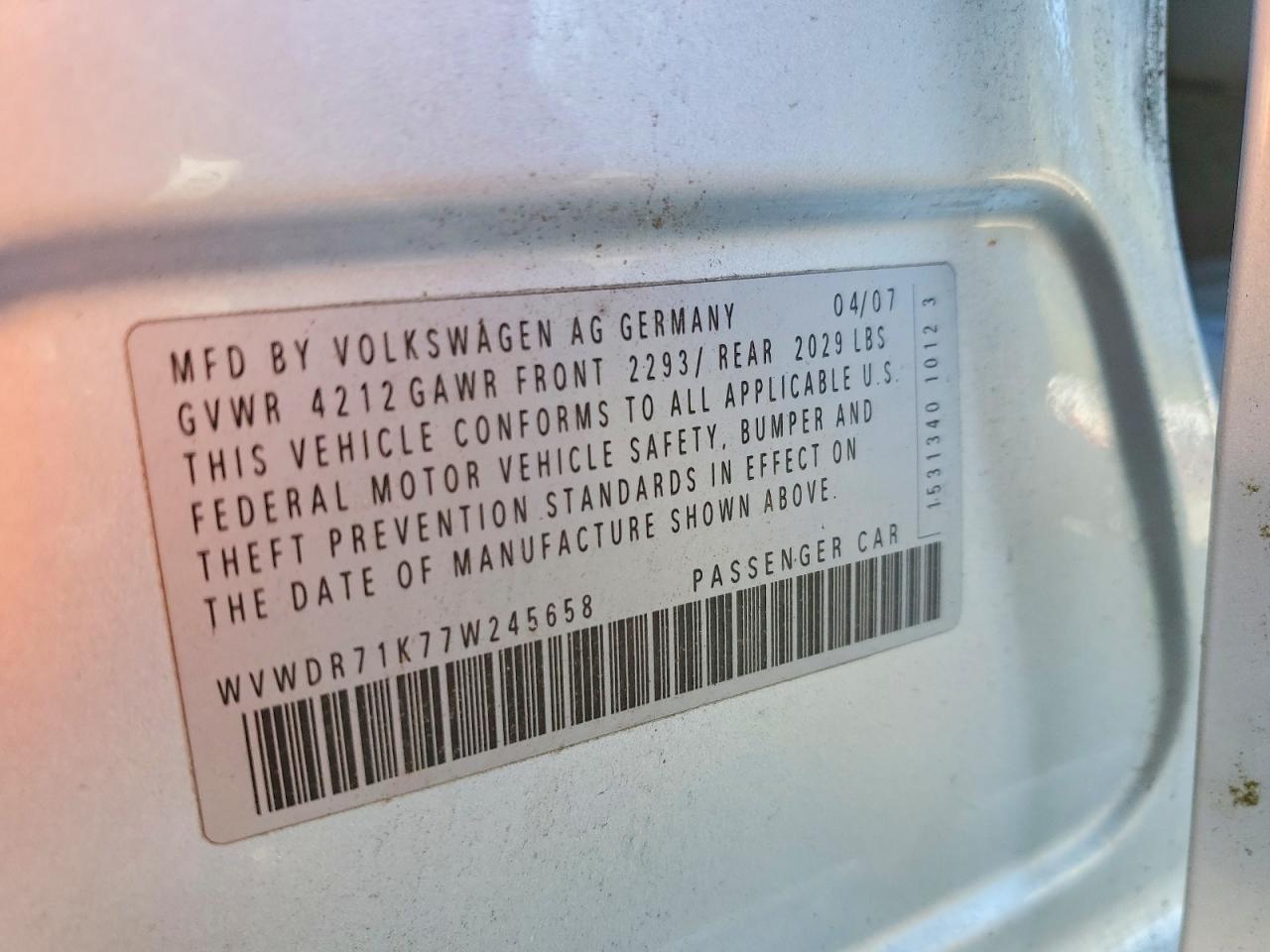 2007 Volkswagen Rabbit