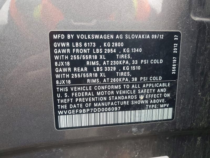 2013 Volkswagen Touareg V6