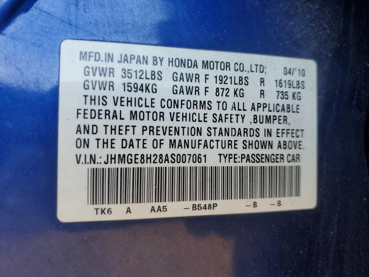 2010 Honda FIT