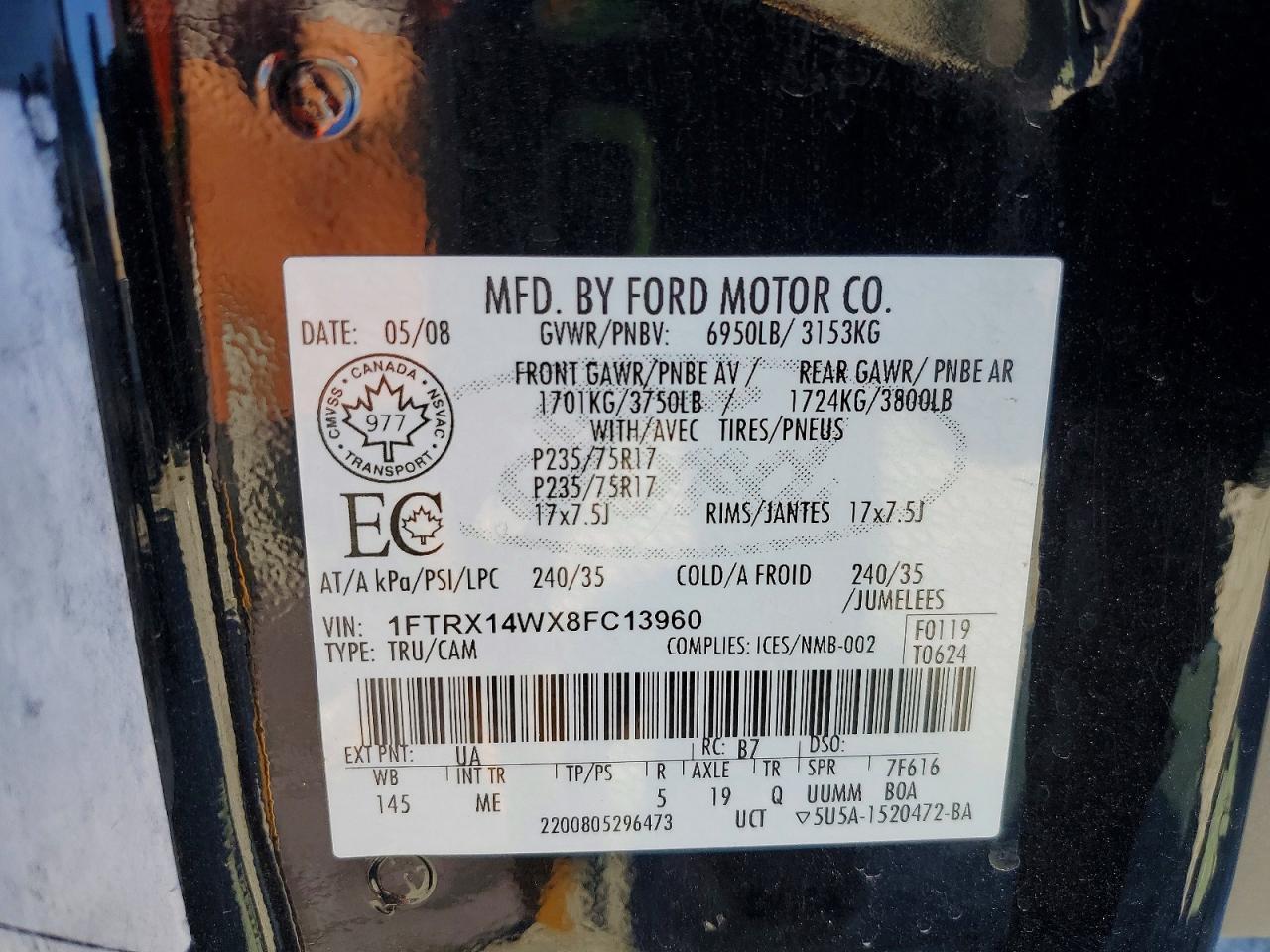 2008 Ford F150