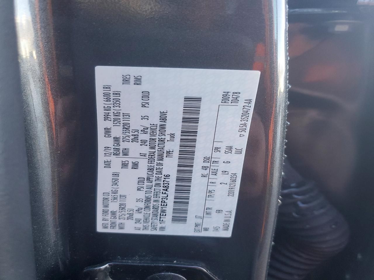 2020 Ford F150 Supercrew