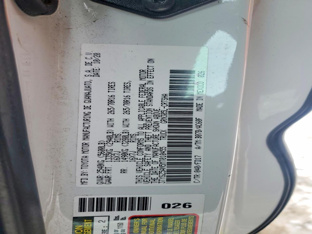 2021 Toyota Tacoma Access cab