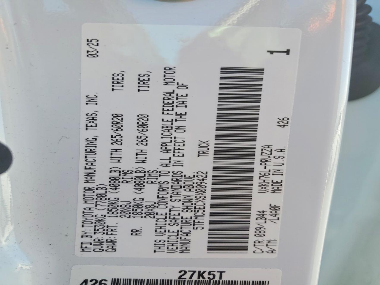 2025 Toyota Tundra 1794 Edition HV