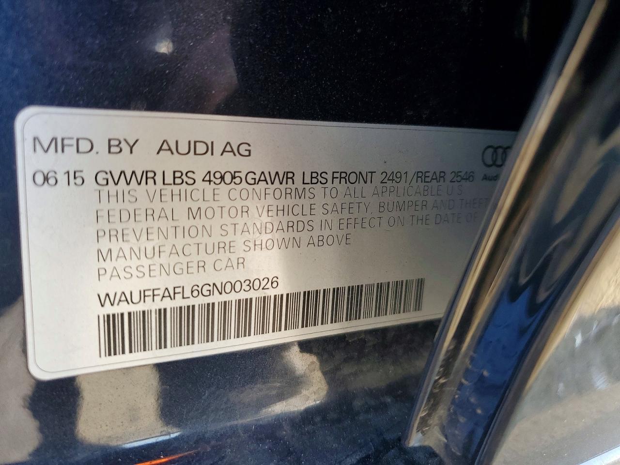 2016 Audi A4 Premium Plus S-line