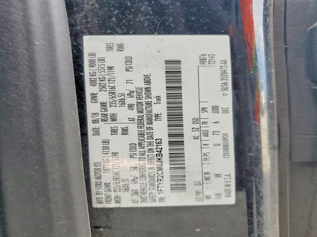 2018 Ford Transit T-250