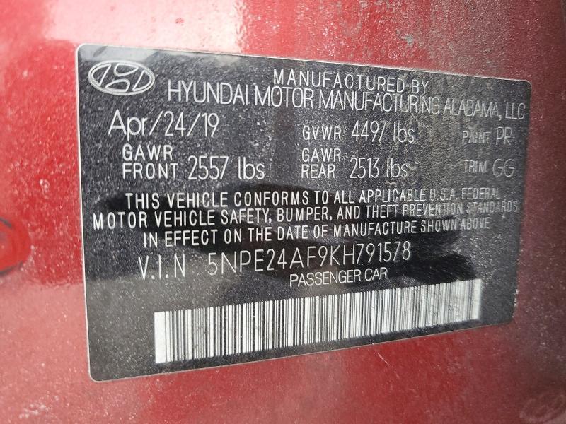 2019 Hyundai Sonata se