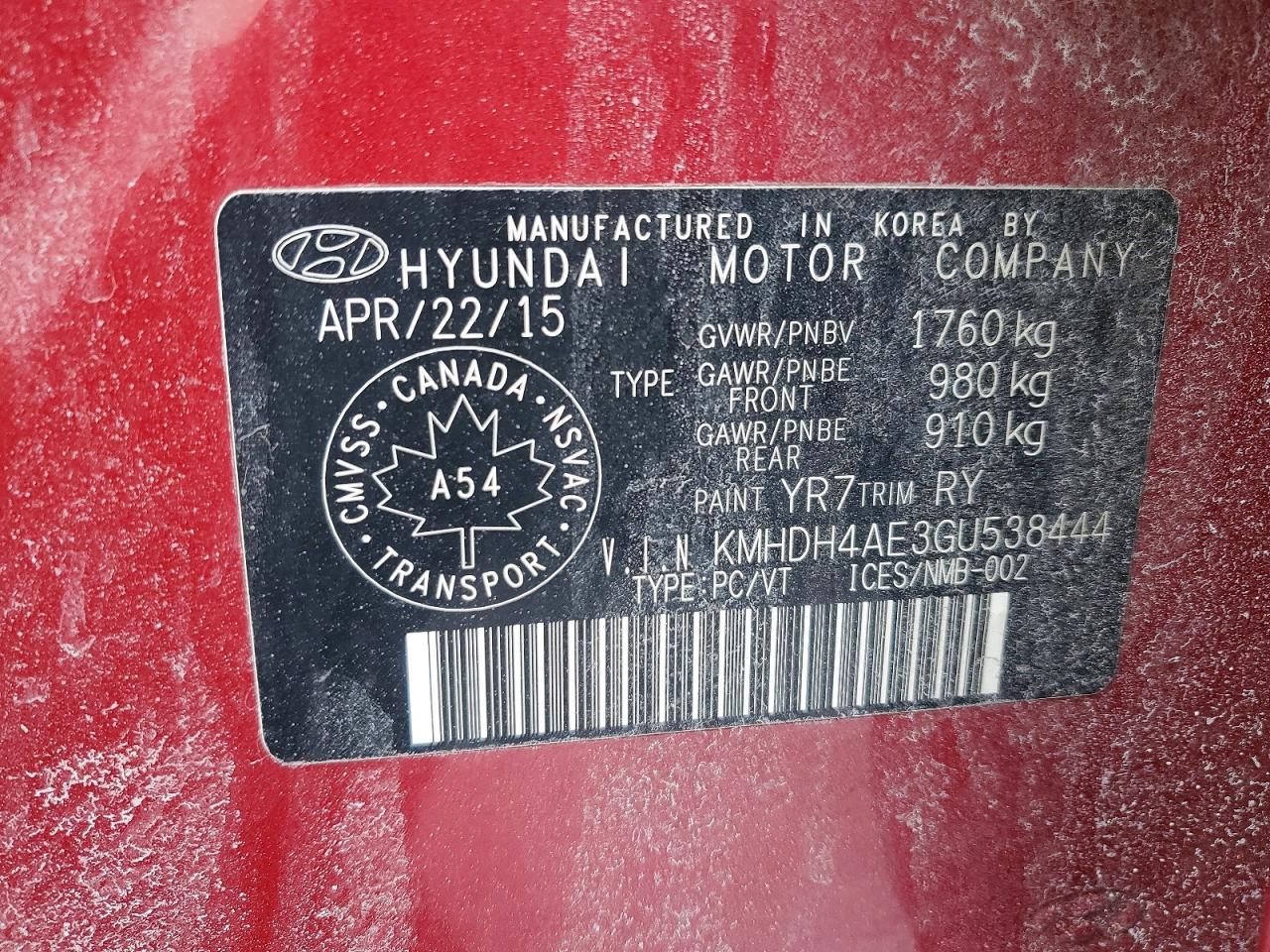 2016 Hyundai Elantra se
