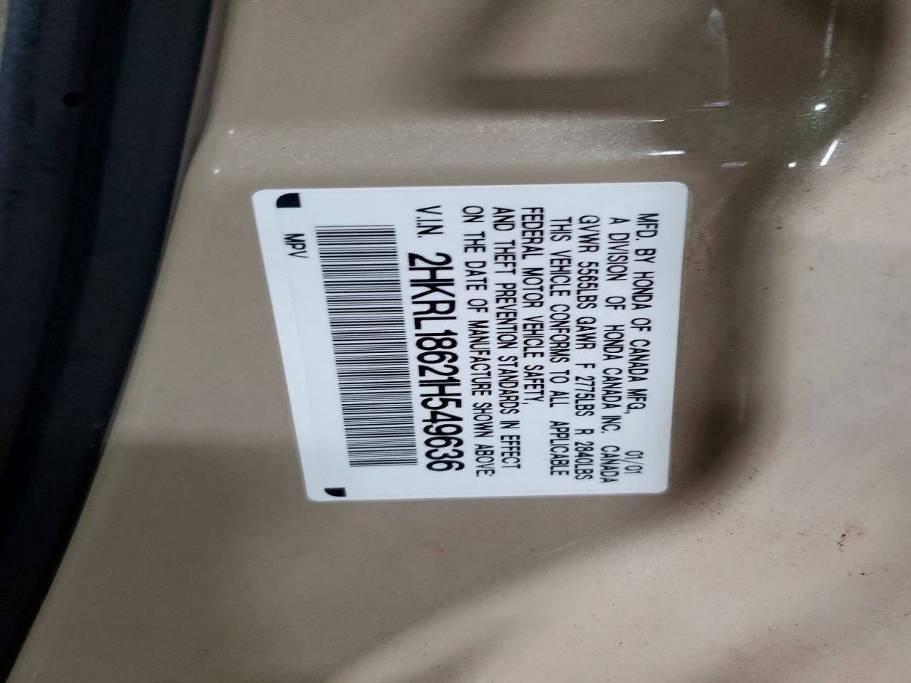 2001 Honda Odyssey ex