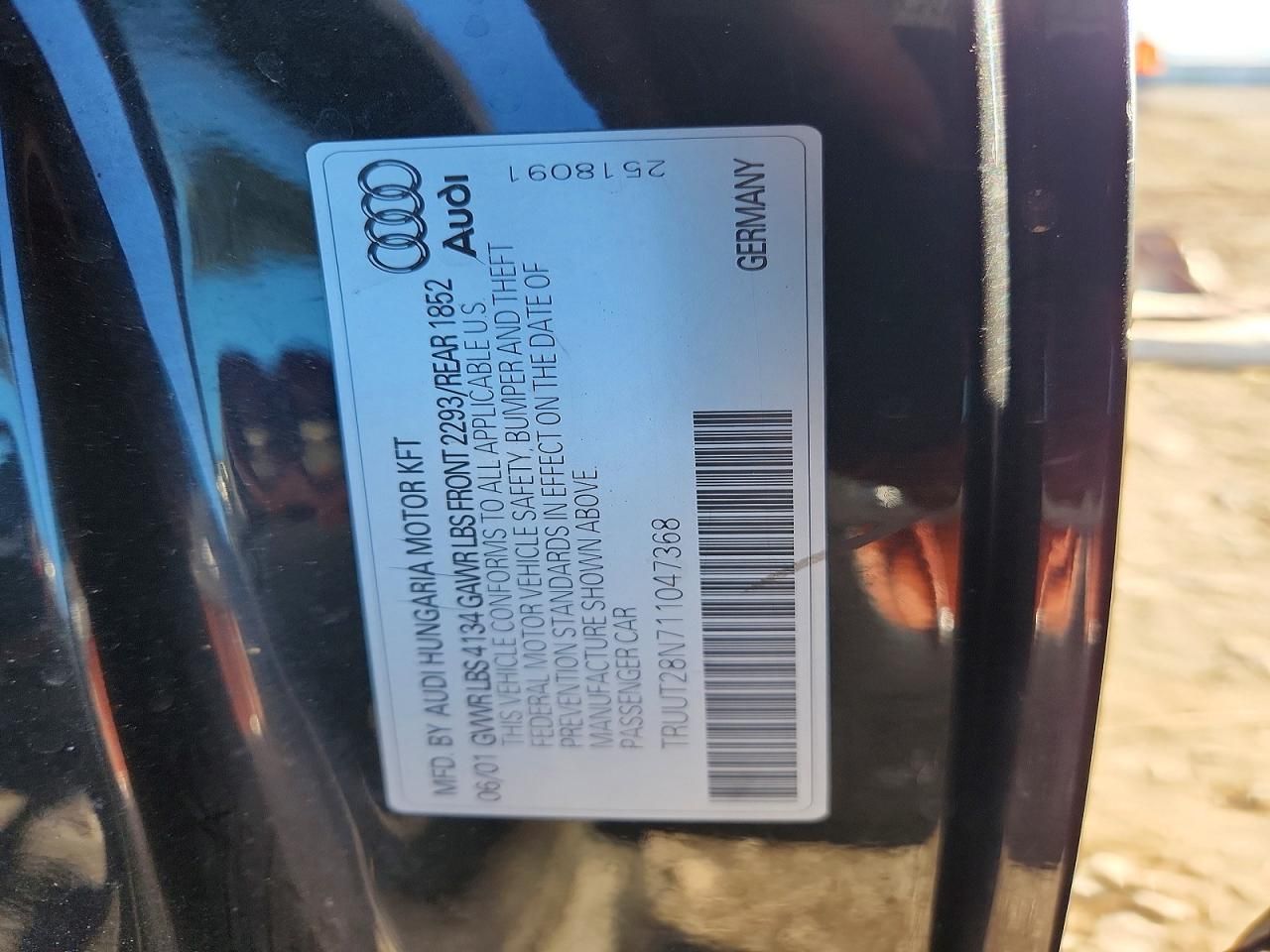 2001 Audi Tt Quattro