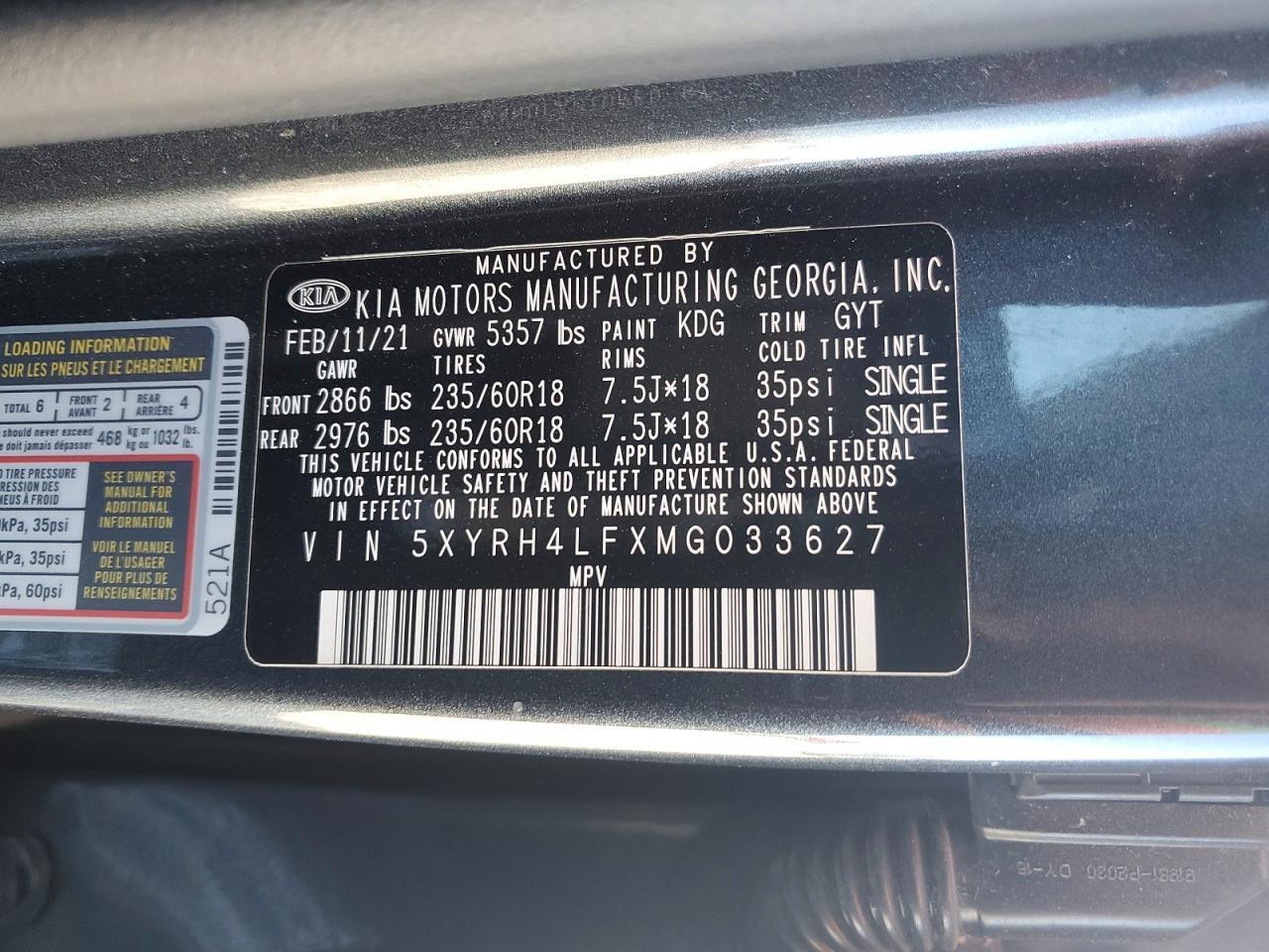 2021 KIA Sorento ex