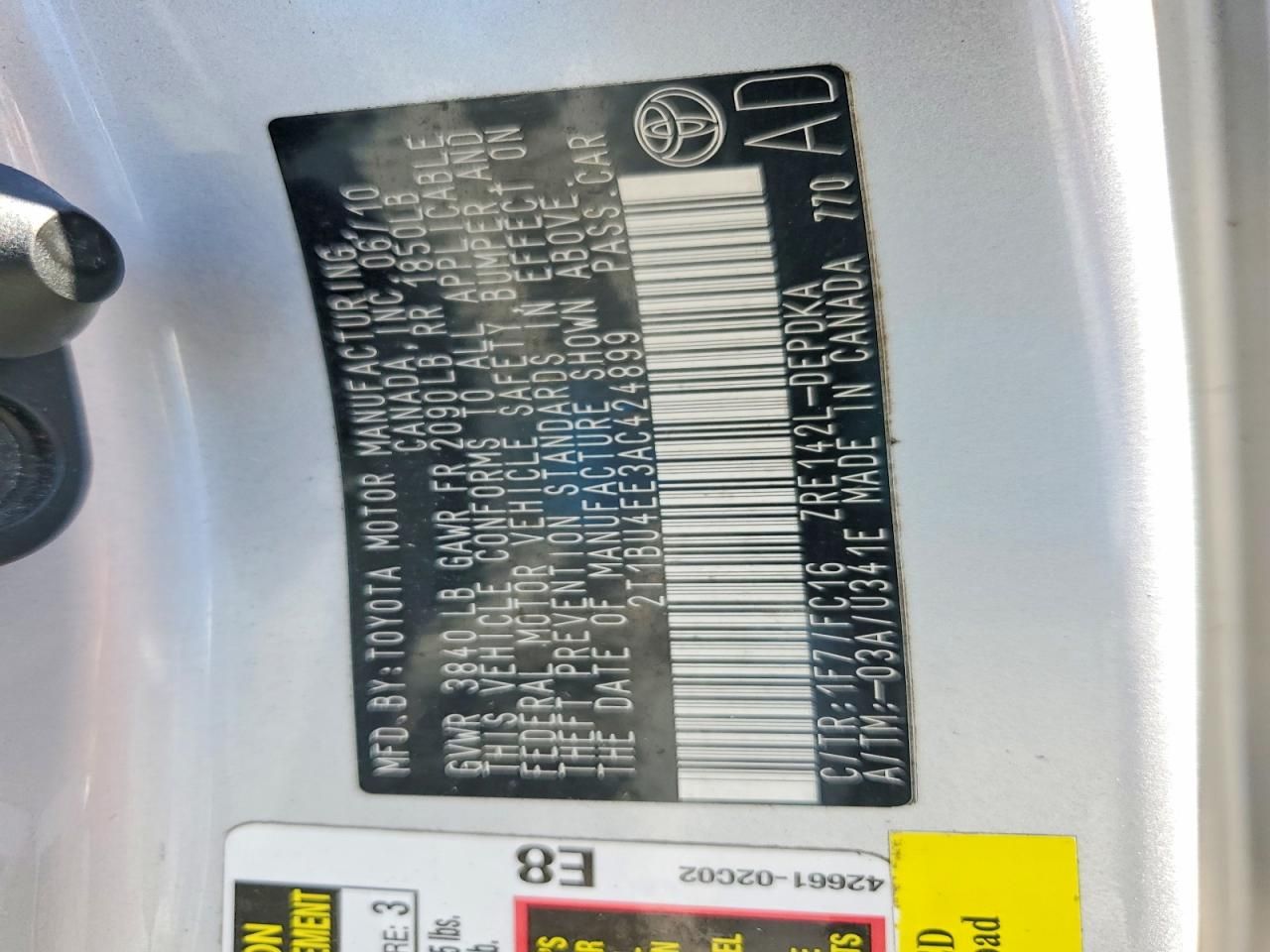 2010 Toyota Corolla Base