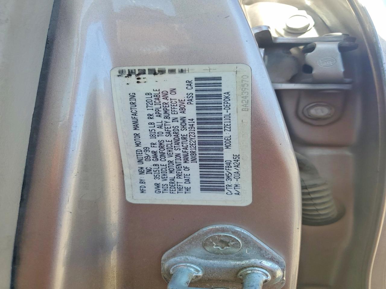 2000 Toyota Corolla ve