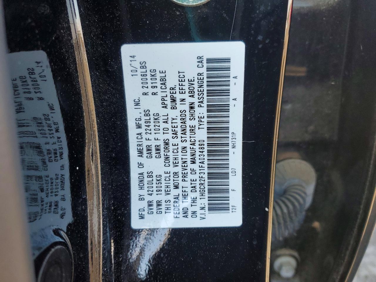 2015 Honda Accord lx