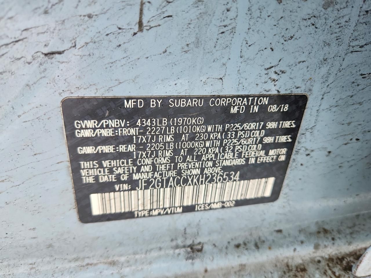 2019 Subaru Crosstrek Premium