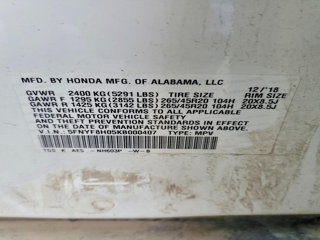 2019 Honda Passport Elite