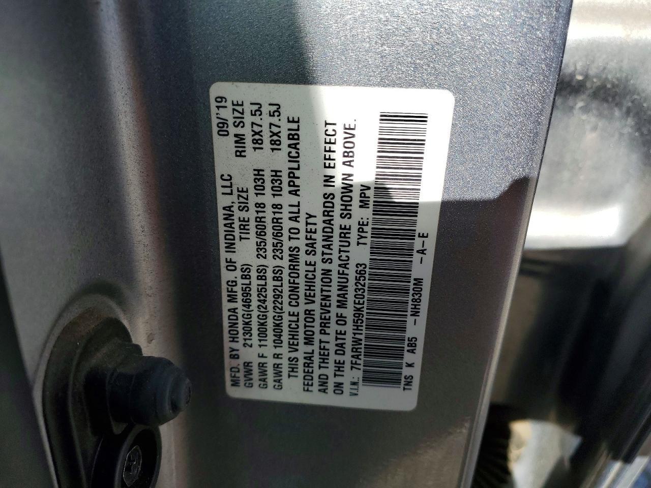 2019 Honda Cr-v ex