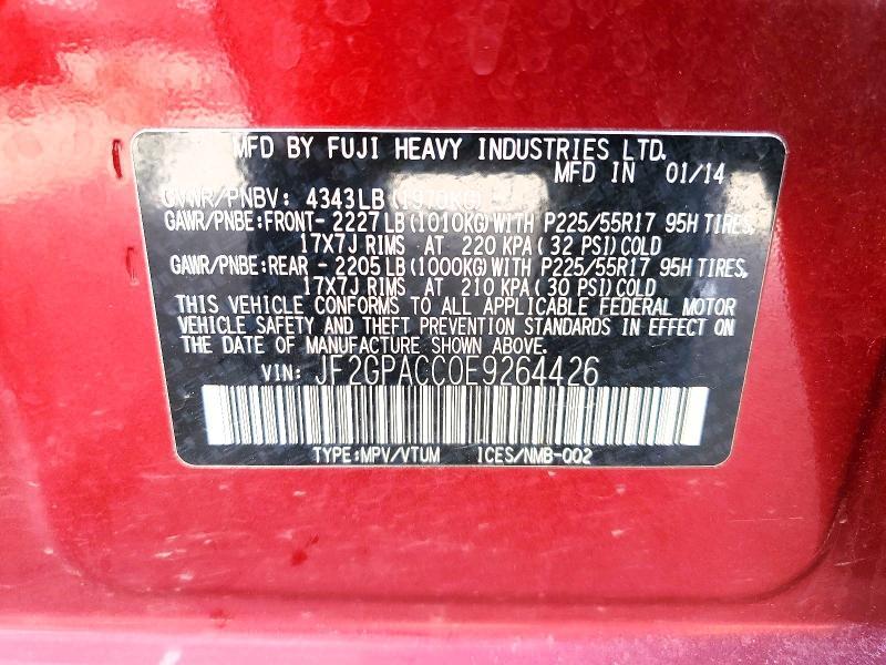 2014 Subaru Xv Crosstrek 2.0 Premium