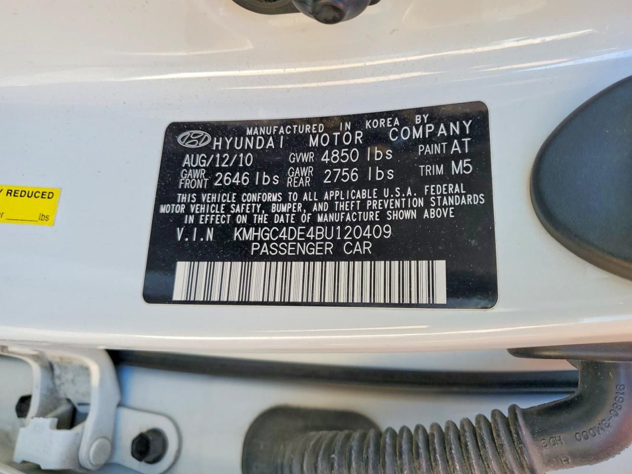 2011 Hyundai Genesis 3.8l