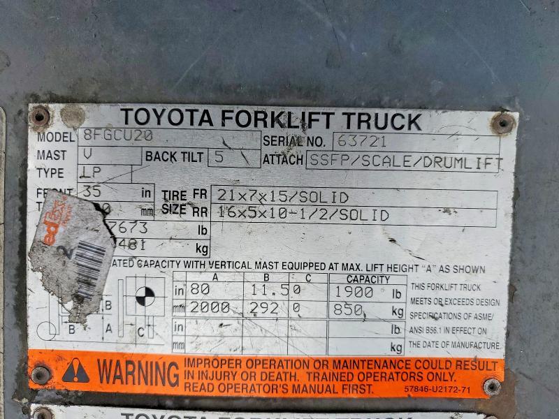 2014 Toyt Forklift-Forklift