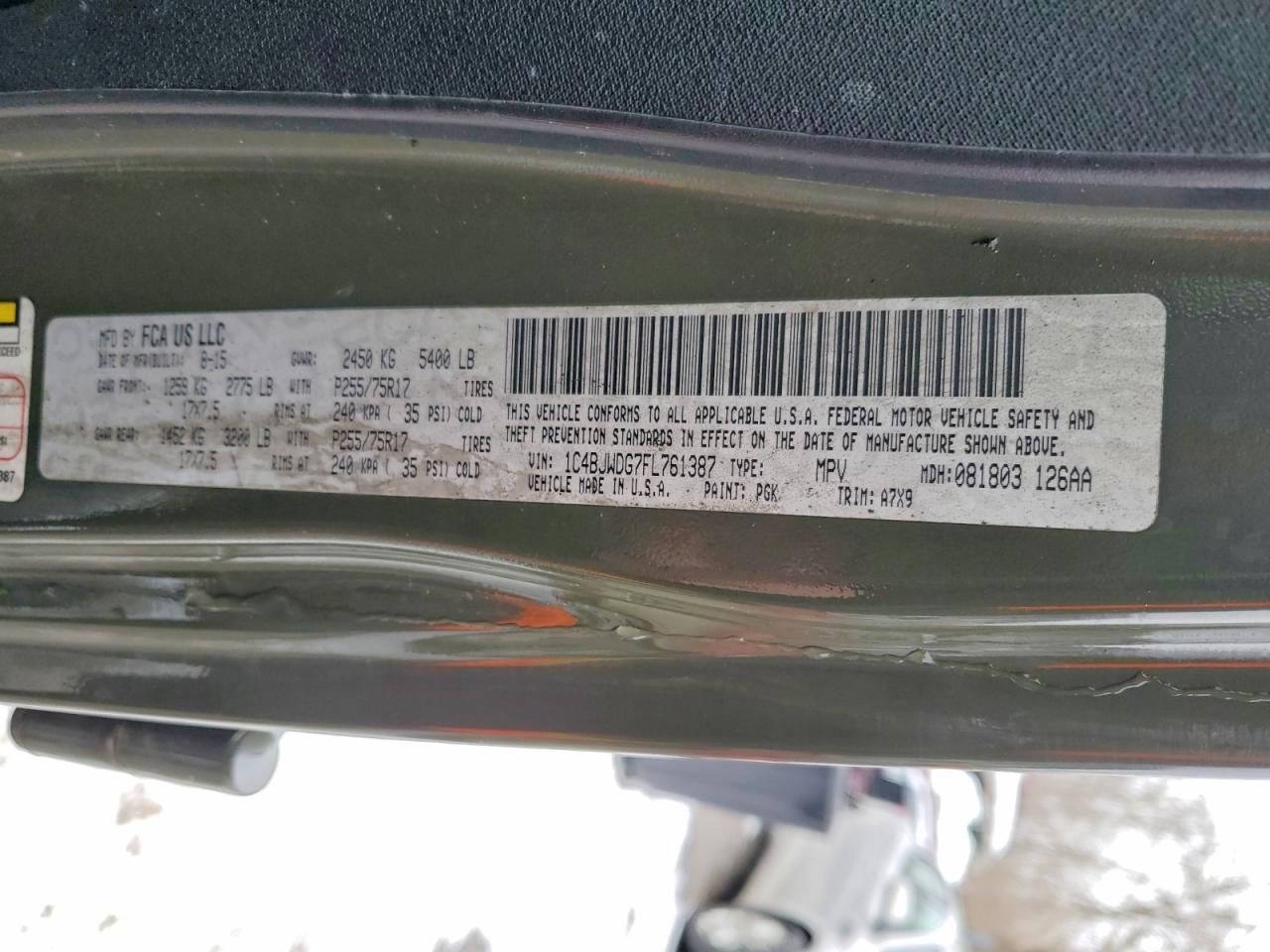 2015 Jeep Wrangler Unlimited Sport