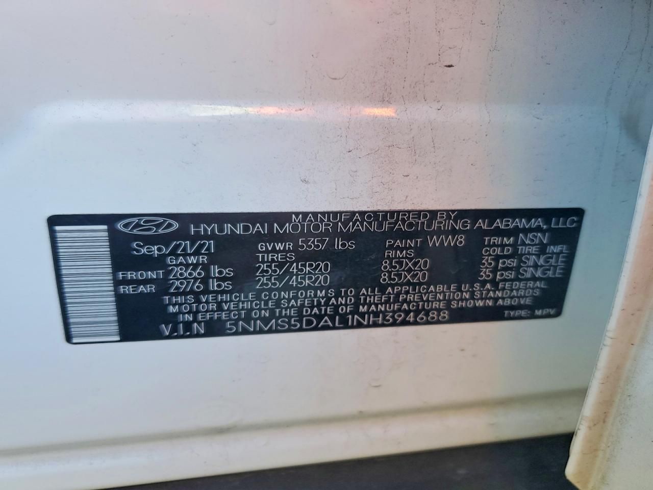 2022 Hyundai Santa fe Calligraphy