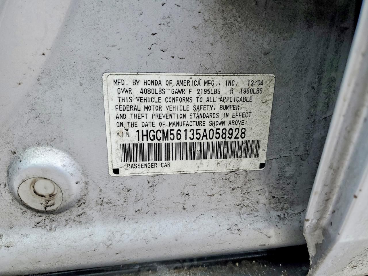 2005 Honda Accord dx