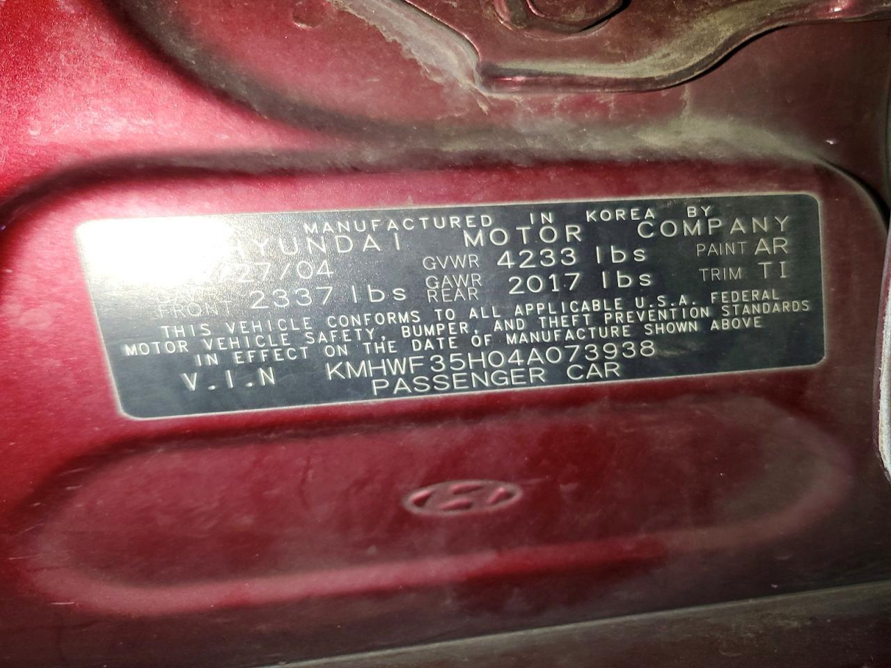 2004 Hyundai Sonata gls