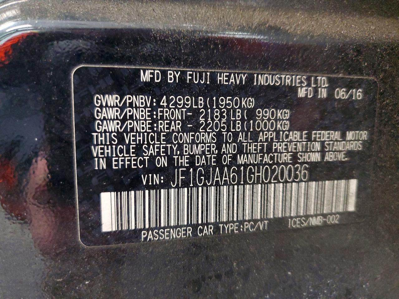 2016 Subaru Impreza