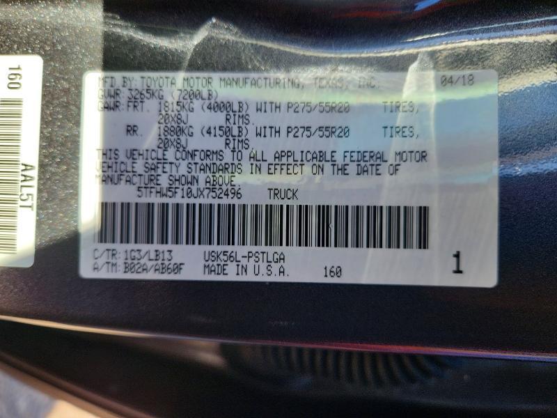 2018 Toyota Tundra Crewmax Limited