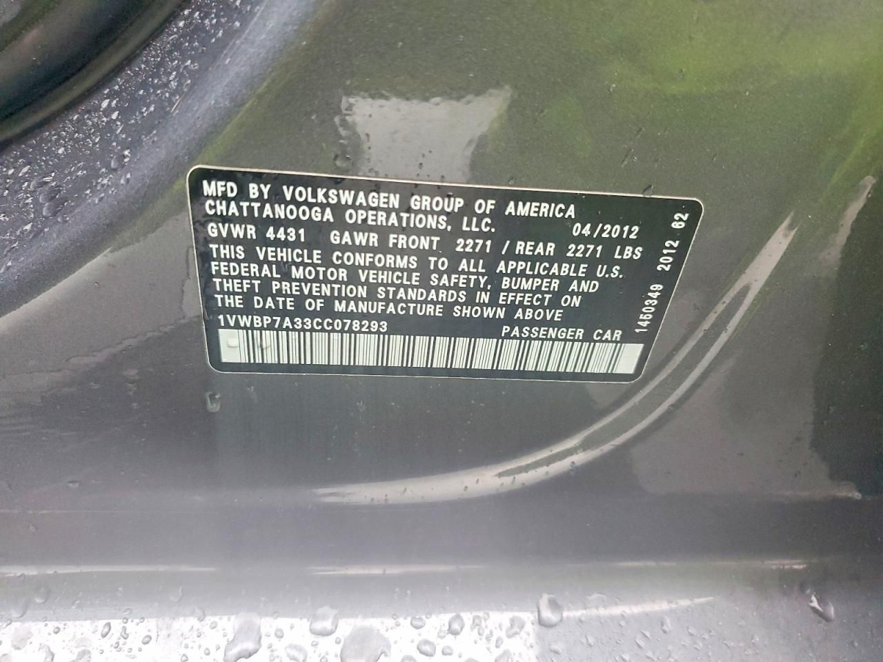 2012 Volkswagen Passat se