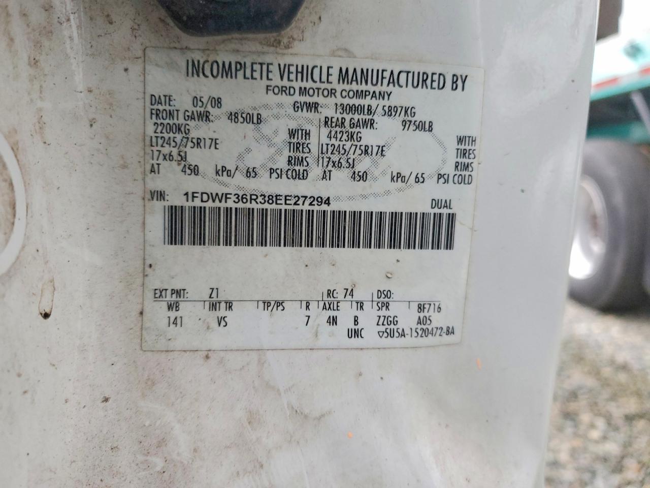 2008 Ford Super Duty F-350 W/S