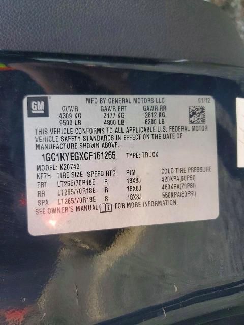 2012 Chevrolet Silverado K2500 Heavy Duty ltz