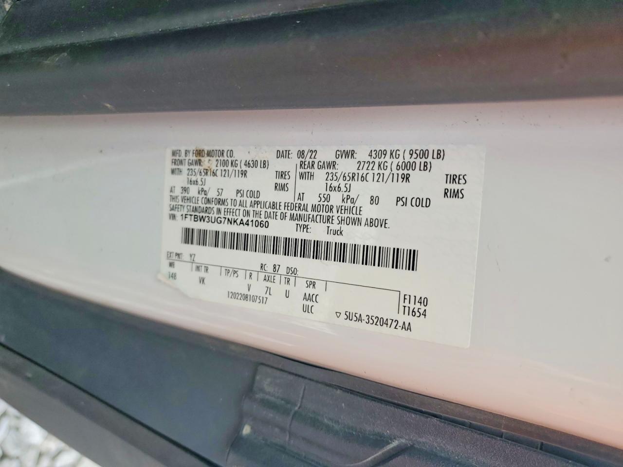 2022 Ford Transit 350 Utility / Service Van