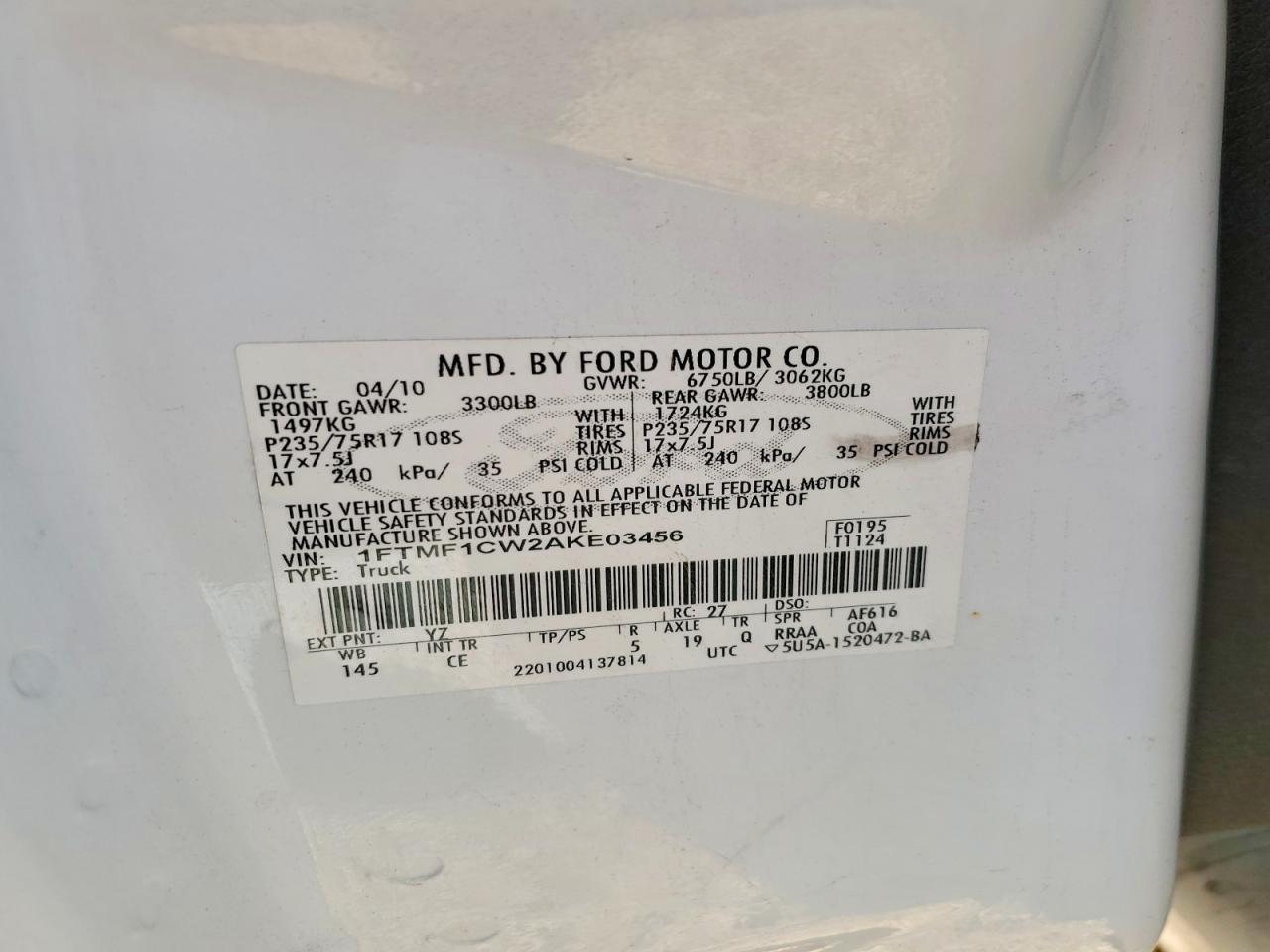 2010 Ford F150