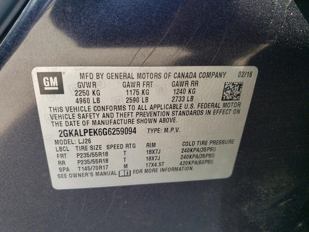 2016 GMC Terrain slt