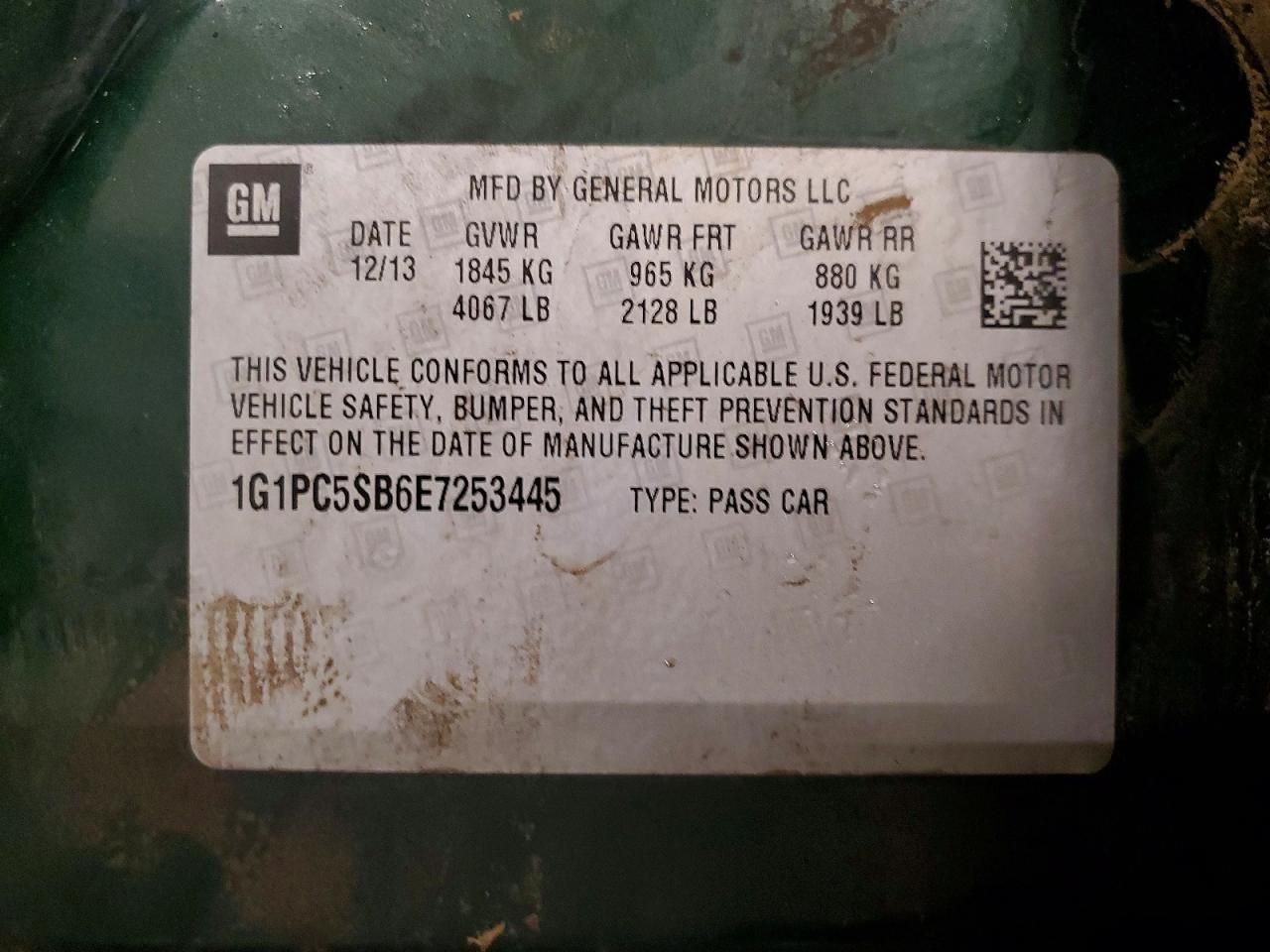 2014 Chevrolet Cruze lt