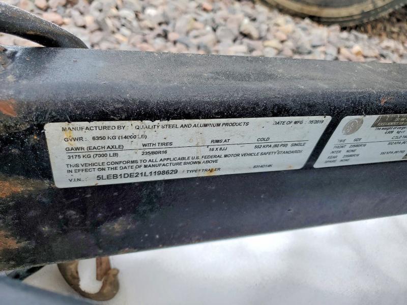 2020 Quality Steel 8314D14K Dump Trailer
