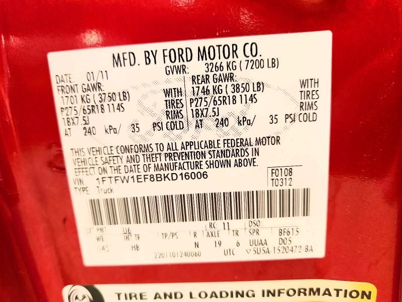 2011 Ford F150 Supercrew