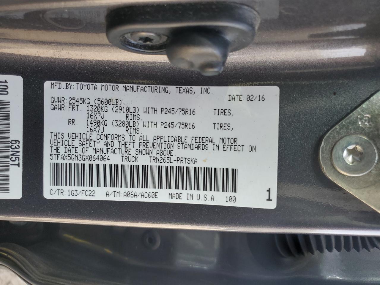 2016 Toyota Tacoma SR5