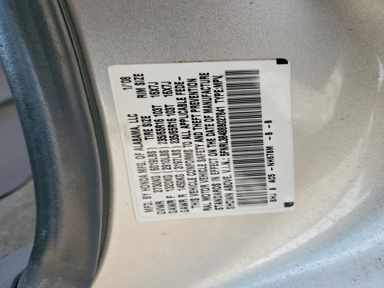 2008 Honda Odyssey ex