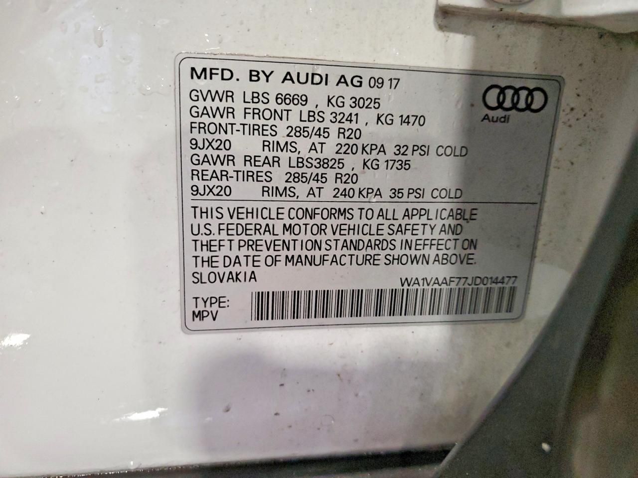 2018 Audi Q7 Prestige